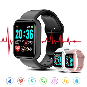 D 2020 Y68 Pametno Gledati Fitnes Zapestnica Dejavnosti Tracker Srčnega utripa, Krvnega tlaka, Bluetooth Pazi za ios Android