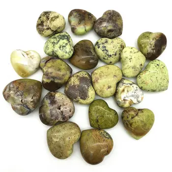 Debelo 1pc Naravnih Zelen Opal Quartz Kristal Srca v Obliki Polirani Kamni Zdravljenje Dekor Naravnih Kvarčni Kristali