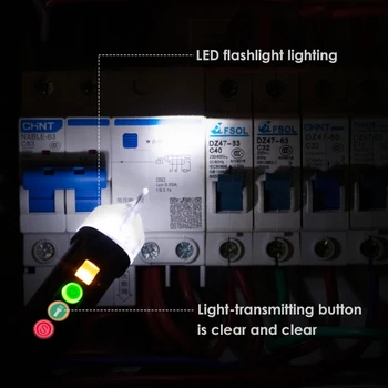 Digitalni 12-1000V/ Non Stik AC Napetost Tester Pero Z Nastavljivo Občutljivostjo LED Svetilka Volt Trenutni Električni Test Svinčnik