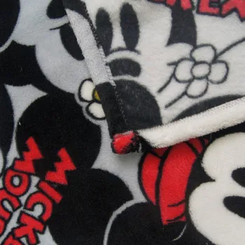 Disney Risanke Črno in Belo Mickey Mouse Lahki Plišastih Odejo, Vrgel za Otroke na Posteljo, Kavč Kavč 150X200CM Bedspread