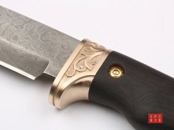 DIY nož ročaj medenina Stražar CNC vklesan Meri Nož DIY deli