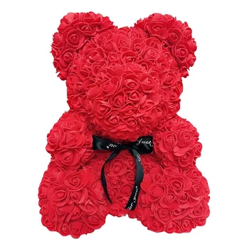 DIY Rose Cvet 23/37 cm Teddy Rose Medved/Srce/Zajec Plesni Za Valentinovo, Darila Stranka Poroka Dekoracija