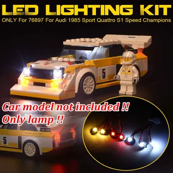 DIY Svetlobe LED Svetil SAMO Komplet Za LEGO 76897 Za Audi 1985 Sport Quattro S1 Hitrost Prvaki Avto Opeke Igrača (Ne Vključujejo Model)