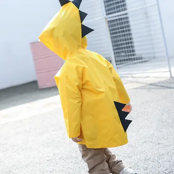 Dojenček, Otrok, Ustvarjalnih Dežni Plašč 2-6 Let Stari Otroci Oblačila Lonng Rokav Risanka Rainwear Pomlad Jesen Študent Dinozaver Dežni Plašč