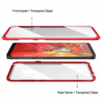 Dvojno Stranicami, kaljeno steklo Ohišje Za Samsung A21S A31 A41 A11 Magnetni telefon kritje Za samsun A10 A30 A40 A70 A20s A50s Primeru