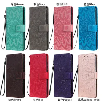 Emboss Usnjena torbica za Coque Note Samsung 20 Flip Primeru za Samsung Galaxy S10 Lite 10 S7 S8 S9 S 20 Plus S20 Ultra Etui S20 FE