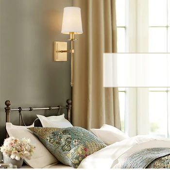 Europen slog zlato stenske luči, ki živijo dekoracijo baker wandlamp za spalnico