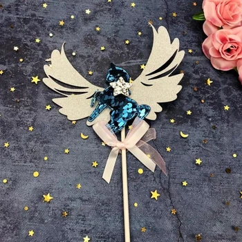 Fantasy Pegasus Angel krila Samorog stranka dekoracijo Samorog rojstni dan torta pokrivalo cupcake izbor baby tuš fant dekle babyshower