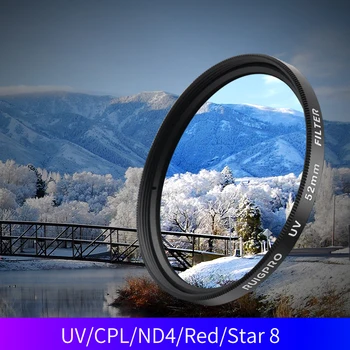 Fotoaparat Filter iz Aluminija Adapter+UV CPL Rdeče ND4 Makro Filtri +Skp Set Za GoPro Hero 5 6 7 Črna Optično Steklo Objektiva Opremo