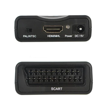 HDMI je združljiv s SCART Video Audio Upscale AV Pretvornik Signala Adapter HD Sprejemnik HDMI Pretvornik Scart Adapter