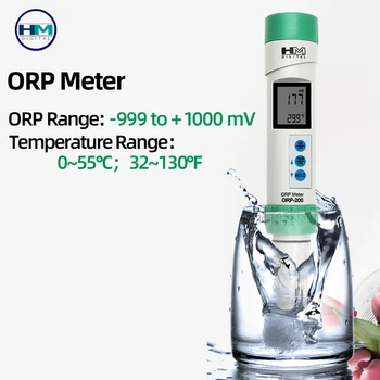 HM Digitalni ORP-200 Vodoodbojna oblacila IP-67 ocena ORP Metrov Z Avtomatsko Kalibracijo Funkcijo Hkraten Prikaz Temperature 40%Popusta