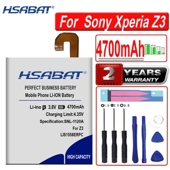 HSABAT Brezplačna Dostava 4700mAh LIS1558ERPC Baterija za Sony Xperia L55T L55U D6653 D6633 Z3 Baterije