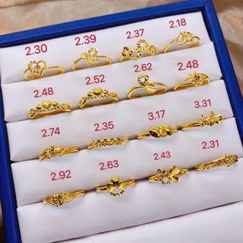 HX 24K Čisto Zlati Prstan, se Pravi AU 999 Masivnega Zlata prstana Elegantno Bleščečo Srca Lep Upscale Trendovski Nakit Vroče Prodajajo Nove 2020