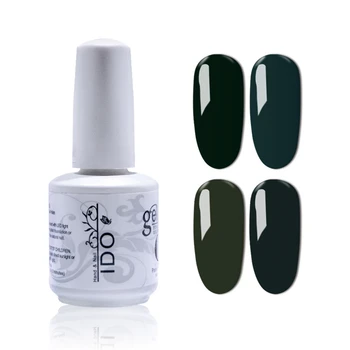 IDO 12pcs/set Zelena Barva serija Gel za Nohte, Visoko kakovostne LED Soak Off UV Trajni lak za Nohte Art Nails Lepilo Dolgotrajno