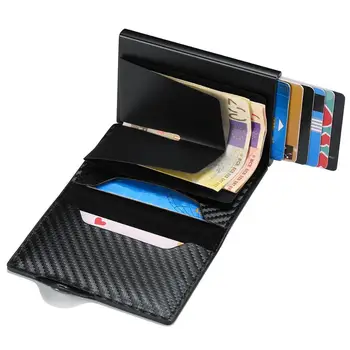 Imetnik RFID Modne Denarnice 2020 Novo Vintage Kartico Slim Kovček Poslovnih Luksuzni Kartico Primeru Proti kraji Kartice Debelo Večfunkcijsko