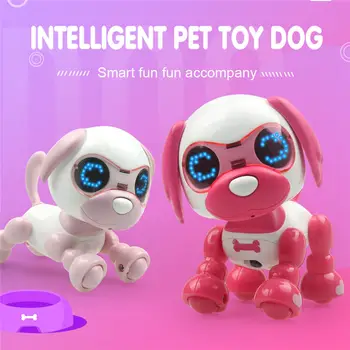 Inteligentni RCRobot Igrača za Psa Pametne Elektronske Domače živali, Pes Otroci Igrače Srčkan Živali LED Oči Snemanje Zvoka Pojejo Spanja Inteligentni Toy20