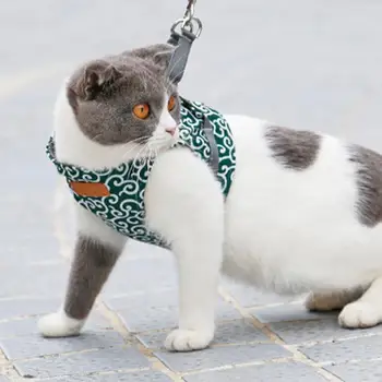 Japonski Slog Žival Pes Mačka Pas Telovnik Ovratnik Prostem Hojo Vrvici Set