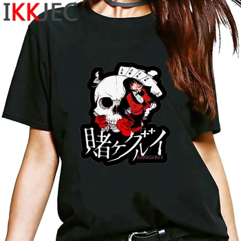 Kakegurui poletnih vrh moških ulzzang grunge japonski t-shirt poletnih vrh grafični tees