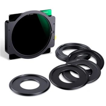 K&F Koncept ND1000 Kvadratnih Filter 100x100mm Objektiv Filter S Kovinsko Držalo + 8pcs Adapter Obroči za Canon, Nikon Objektiv Kamere