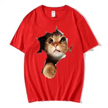 Koreja Ulzzang mačka ljubi živali, pes tiskanja lepe poletne kratek rokav vrhovi tees priložnostne svoboden velika velikost zabavno prevara nekaj T-shirt