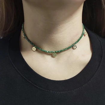 Kristalno beaded ogrlica moda divje ženske bohemian čar vratu choker 2020 poletje etnične slog stackable dodatek, darilo za dekle