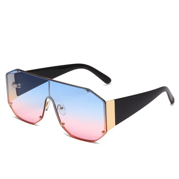 Kvadratni Prevelik sončna Očala Luksuzne blagovne Znamke Oblikovalec Ženske Moški Letnik Kovinska sončna Očala UV400 Odtenki Očala oculos de sol