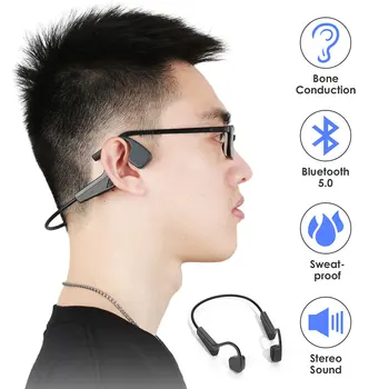 Lahke Kosti Prevajanje Slušalke V11 IPX5 Nepremočljiva Stereo Kostne Prevodnosti Slušalke w/ Mic Prostoročno Neckband Slušalke