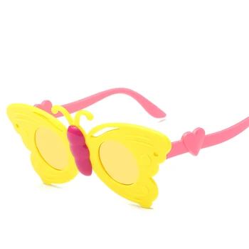 Laura Pravljice Srčkan Karikatura Slog Metulj Obliko Otroci sončna Očala Barva Blok UV400 sončna Očala za Otroke 2017