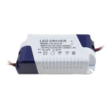 LED Driver (18-24)*1 W Napajanje Vhod AC100-265V Izhod DC60-90V 300mA LED Zunanji Gonilnik za LED Svetilke AC100V 220V JQ
