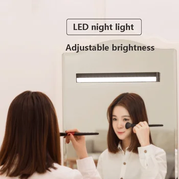 LED nočna lučka za brezžični dotik zatemnitev USB polnilne ogledalo spredaj svetlobo ličila izpolnite lučka omaro, kopalnica, nočne luči