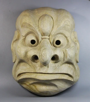 Les Noh Masko Japonski lesa maske DIY bouddha kipi zlo Halloween dekoracijo Sten