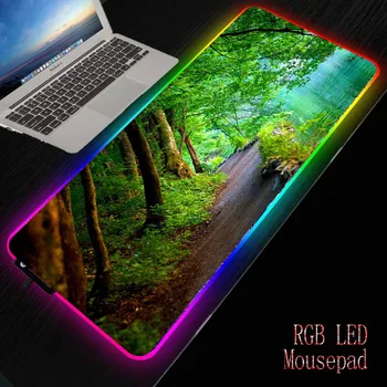 Mairuige Drevesa, Pokrajino RGB LED Velikih Mouse Pad USB Žična Razsvetljavo Gaming Mousepad Tipkovnico Pisane Svetlobna za PC Miši Mat