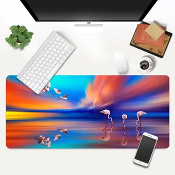 MaiYaCa Kul Nove Flamingo Naravne Gume Gaming mousepad Desk Mat Gaming Mouse Pad Velike Deak Mat 700x300mm za overwatch/cs pojdi
