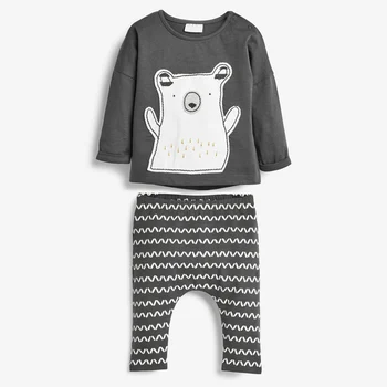 Medved, Vodja Baby boy poletne obleke obleko risanka natisnjeni šport bo ustrezala fant T-majica + hlače otroška oblačila otroci nastavite fantje
