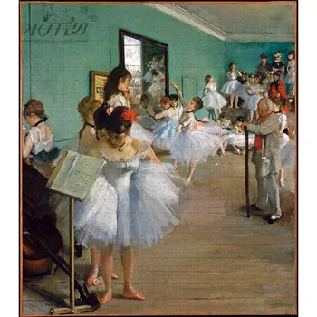Michelangelo Lesena Sestavljanka 500 Kos Balet Lekcija za Edgar Degas Otrok Izobraževalne Igrače Zbirateljskih Oljna slika Art Dekor