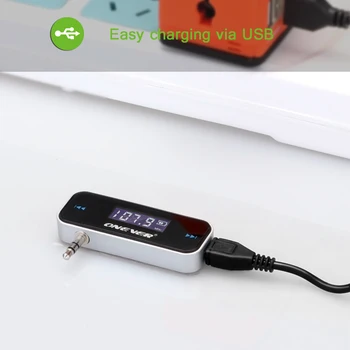 Mini Brezžični Oddajnik za 3,5 mm-avto Glasbe, Audio FM Oddajnik Za iPhone 4 5 6 6S Plus Samsung iPad Avto MP3 Oddajnik