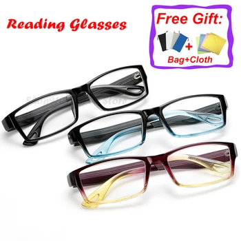Moda Nezlomljiv Obravnavi Očala Ženske Moški Smolo Očala Pregleden Očala Letnik Krog Branje-očala