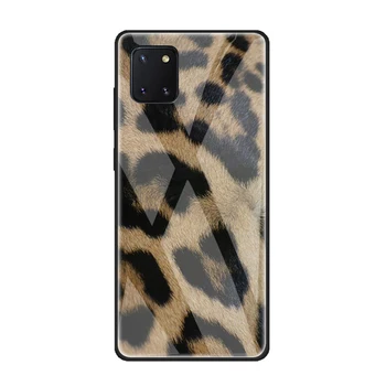 Moda Tiger, Leopard, Tiskanje, Kaljeno Steklo Ohišje za Samsung Note 10 Lite S20 Plus Ultra A51 A71 A81 Pokrov