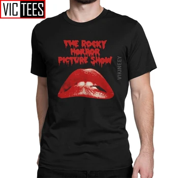 Moška T-Shirt Rocky Horror Picture Show Neverjetno Bombaž RHPS Halloween Tim Curry Klasičnih Janet Majica s kratkimi rokavi