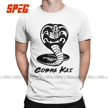Moški Cobra Kai Karate Kid 80. Majica Bombaž Vrhovi Letnik Kratek Rokav, Okrogel Ovratnik Tees za Odrasle T-Shirt Poletje Plus Velikost Oblačila
