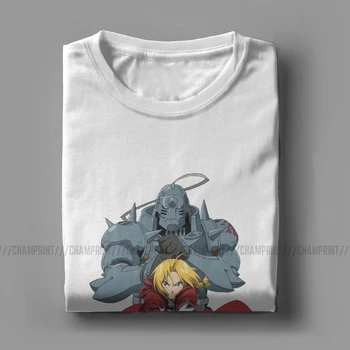 Moški Fullmetal Alkimist Je Elric Bros T Srajce Bratstva Ponos Anime Elric Edward Oblačila Zabavno Tee Majica Plus Velikost Majice