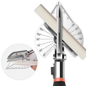 Multi-angle škarje 45-135 stopnjo miter Večnamenski nož PVC, PE plastične cevne škarje za cevi za dekoracijo doma