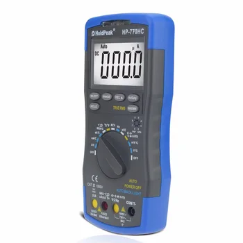 Multimetro HoldPeak HP-770HC True RMS Auto Segajo Digitalni Multimeter z NKV Funkcija in Temperatura/Frekvenca/Ciklus Test