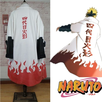 Naruto Minato Namikaze kopalni plašč Cosplay Kostum 4. Hokage Flanela Pižamo Zimskih Unisex Yondaime Oblačilih