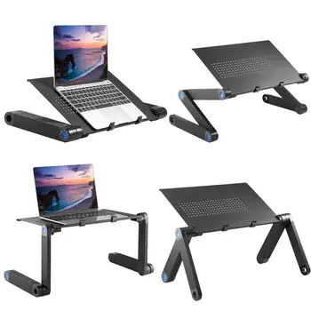 Nastavljiv Aluminij Zlitine Laptop Desk Multifuctional Odvajati Zložljive PC Tabela Stojalo Z Miško Pad