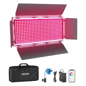 Neewer 960 RGB Led Luči z APLIKACIJO Nadzor, 960 SMD LED Nastavljiva Barve/9, ki veljajo Prizorov LCD Zaslon/Barndoor Kovinski Okvir