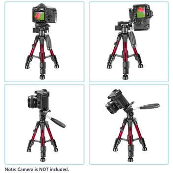Neewer Mini Travel Namizni digitalni Fotoaparat Nastavek za 24 centimetrov, Lahek in Prenosni 3-Stezni Vrtljivi Pan Head za DSLR Fotoaparat,Pametne telefone