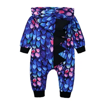 Newborn Baby Oblačila 2021 Pomlad Jesen Dolg Rokav Baby Dinozaver Igralne Obleke Za Otroka Dekle Jumpsuit Praznična Noša Oblačila Za Malčke