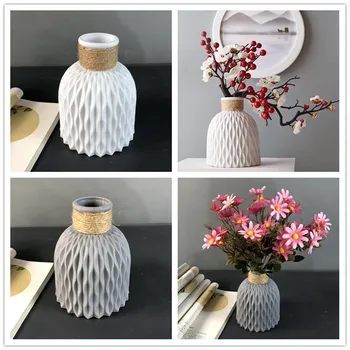 Nordijska Plastičnih Vaze Za Dom Dekor Nov Pas Vaza Obrti Sodobne Cachepot Za Rože Anti-keramični Cvetlični lonček Dekorativne Vaze