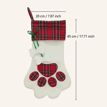 Nov Prihod 2020 Božične Nogavice Otroci Candy Bag Božično Dekoracijo za Dom Stranka Šapa Obesek Božično Drevo Decor